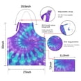 thumbnail image 7 of Purple Blue Tie Dye Pattern Apron-Garden Aprons for Women with Pockets-Cotton Linen Waterproof Kitchen Cooking Gardening Aprons Adjustable for Kitchen,Cooking,BBQ and Salon 33x27 Inch, 7 of 7