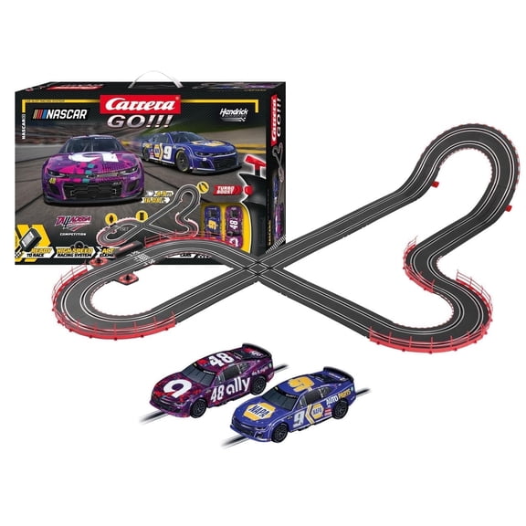 Carrera Go NASCAR Talladega Competition Slot Car Set With Chase Elliott and Alex Bowman