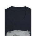 thumbnail image 4 of Men's Casual Cotton T-Shirt - Short Sleeve, Round Neck with Unique Raccoon & UFO Design - Perfect for Summer Outings & Sports, Casual Sporty Tee, Summer Gifts, 4 of 8