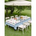 thumbnail image 3 of Outdoor Tablecloth with Umbrella Hole and Zipper, Spring Easter Rectangle Table Cloth 52x70 Inch Waterproof Tablecloth, Watercolor Floral Eggs Rabbits Truck Blue Picnic Table Cover for Patio Camping, 3 of 7