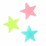 JeashCHAT 100 Pcs Colorful Glow in The Dark Stars for Ceiling, Fluorescent Noctilucent Plastic Stars Wall Stickers Murals Decals for Kids Boys Girls Bedroom Decor, Wall Room Decor for Birthday