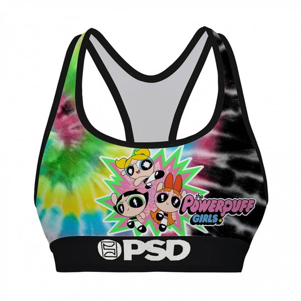 The Powerpuff Girls Tie-Dye PSD Sports Bra-Large 