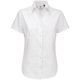 thumbnail image 1 of B&C- Camisa de manga corta Oxford para mujer (Blanco), 1 of 2