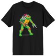 thumbnail image 1 of Teenage Mutant Ninja Turtles Raphael Pixelated Design Black T-shirt, 1 of 2