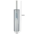 thumbnail image 2 of Bath Bliss Adult Slender Toilet Brush with Weighted Base in Stainless Steel, 2 of 4