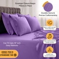 thumbnail image 5 of Lux Decor Collection Queen Sheets Set - 6 Piece Microfiber 16 Inch Deep Pocket Bed Sheets Set - Purple, 5 of 11