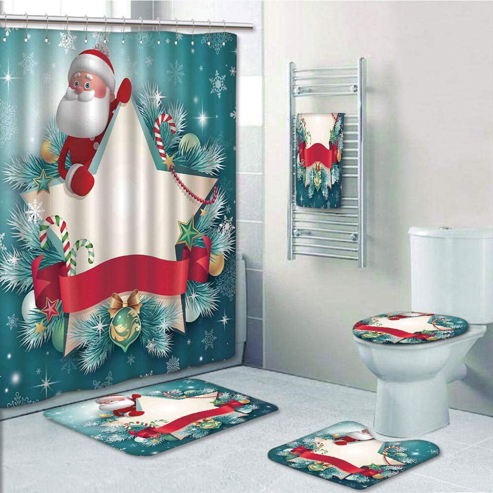 PRTAU Christmas Santa Star Banner Snowflakes Ribbon Candy Cane Tree