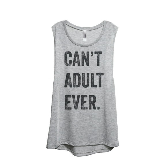 Thread Tank Cant Adult Ever Women's Sleeveless Muscle Tank Top Sport Grey Small