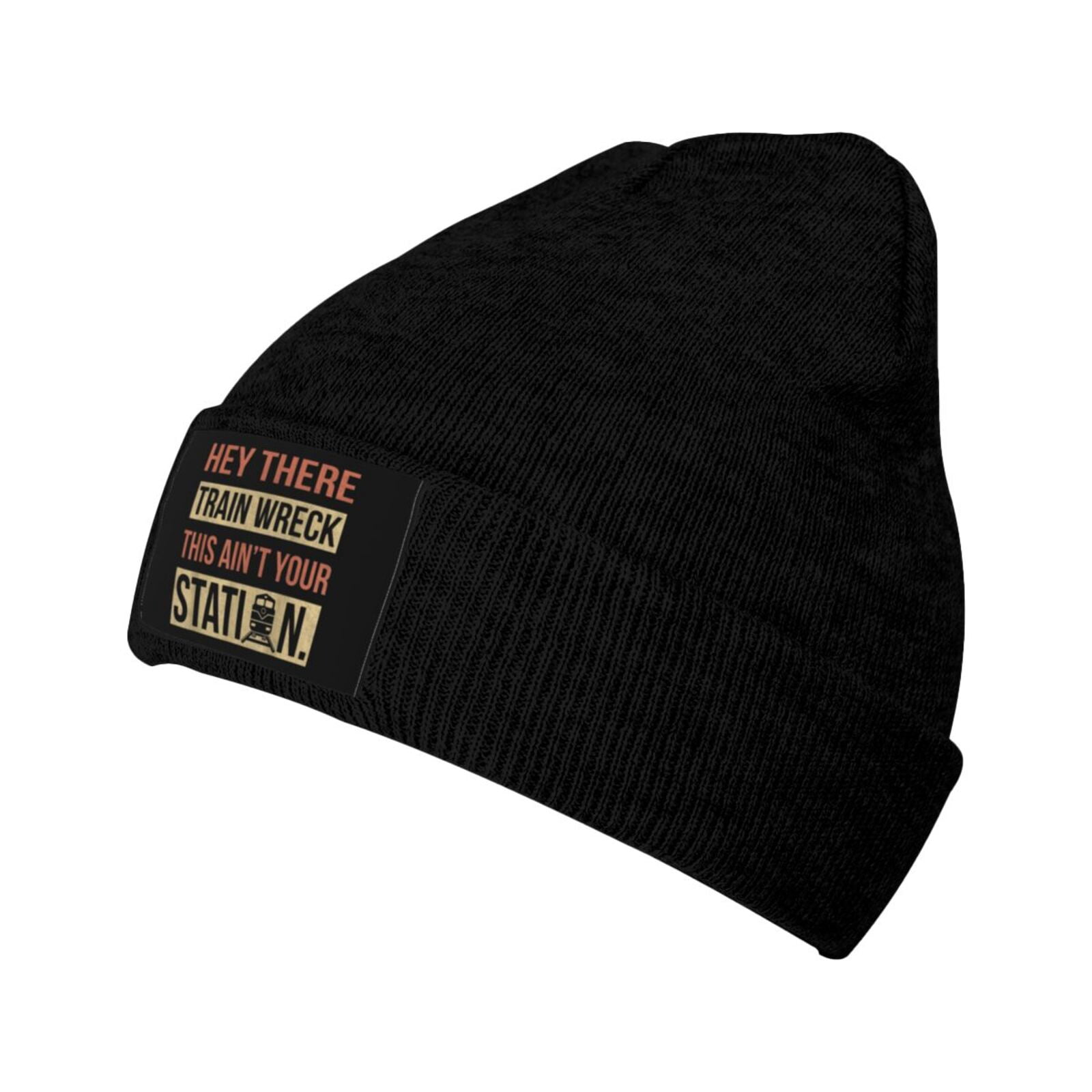 Customizable Hi-Vis Safety Beanie Hat - Reflective Knit Winter Hat For Work & Outdoor Safety