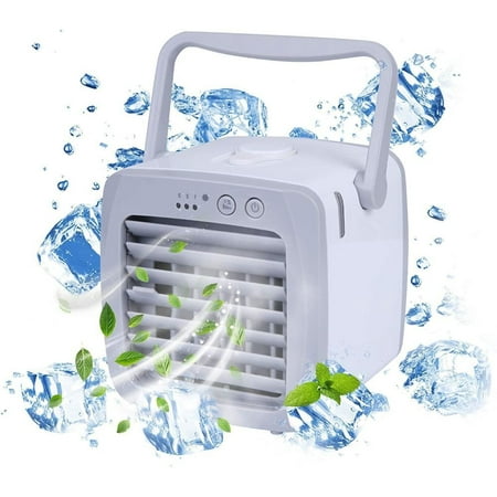 

Portable USB Personal Mini Air Conditioner Fan; 3 Speeds; Quiet; Adjustable Vane; Ice Water Tank