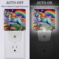 thumbnail image 2 of Rainbow Unicorns LED Square Night Lights: Energy-Efficient and Stylish Illumination Device for Bedrooms and Living Areas, Set of 2, 200 Characters., 2 of 6