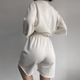 thumbnail image 6 of Womens 2 Piece Outfits 3/4 Sleeve Tops And Elastic Waist Shorts Sets Loungewear Conservative Swimsuits for Women Swim Suit Athletic Suits for Women Short Pants Swimsuit for Women Women Swim Shorts, 6 of 6