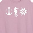 thumbnail image 3 of Instant Message - Nautical Symbols Graphic Racerback Tank, 3 of 6