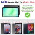 thumbnail image 2 of Rugged Case for Samsung Galaxy Tab A11+ 2025 SM-X230/A9+ 11 Inch 2023 SM-X210, TPU PC Heavy Duty Protective Cover with 360 Rotating Stand Shoulder Strap for Samsung Tab A11+/A9+ Plus,Purple, 2 of 9