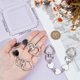 thumbnail image 3 of 2Pcs Bag Extender Chains Alloy Enamel Purse Strap Extenders Replacement Heart Cute Chains for Women Purse Bag Making Supplies (Black White), 3 of 5