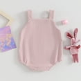 thumbnail image 4 of Douhoow Baby Girl Boy Easter Rabbit Romper 3 6 12 18 Months Infant Summer Corduroy Bunny Jumpsuits, 4 of 9