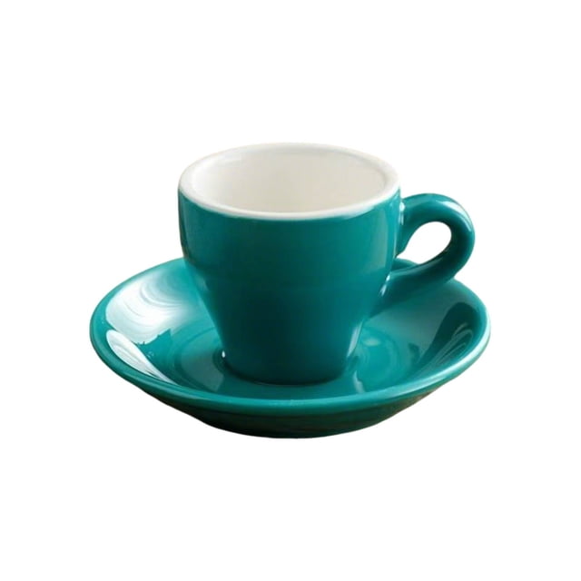 Ceramic Espresso Cups 2.5oz, Dishwasher & Microwave Safe, Lake Blue
