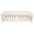 thumbnail image 2 of Bellamy White Marble Cocktail Table in Farmhouse Sur Tone on Solid Wood Base, 2 of 7