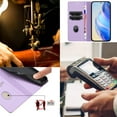 thumbnail image 6 of Compatible with Samsung Galaxy S25 Edge Wallet Case with RFID Blocking Credit Card Holder, PU Leather Folio Flip Kickstand Protective Shockproof Cover Women Men for Samsung Galaxy S25 Edge - Purple, 6 of 11