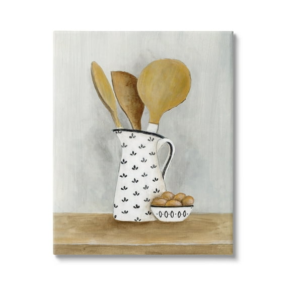 Stupell Industries Kitchen Eggs & Utensils Still Life Food & Beverage Painting Gallery Wrapped Canvas Print Wall Art