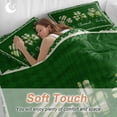 thumbnail image 3 of St. Patrick's Day Full Size Comforter Set, Green Stripes Shamrock Leaf Diamonds Plaid Bedding for All Seasons, 4 Pcs Bed Set, 1Quiltcover (86"x86") ,1Sheet(80"x116"), 2Pillowcases (30"x20"), 3 of 12