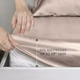 thumbnail image 4 of Martex Elegance 4-Piece Full Satin Sheet Set | Silky Smooth | Great for Hair & Skin | Rose Gold, 4 of 8