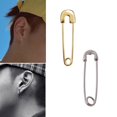 thumbnail image 2 of 1 par de pendientes simples con diseño de Pin Punk, pendientes de Hip Hop, joyería para Navidad, 2 of 4