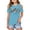 Sky Blue, variant on XEGLSBU Shirts for Girls 14-16 Children Kids Girls Short Sleeve Cold Shoulder T Shirts Kids Summer Oversized Tops Casual Crewneck Basic Tees Blue Size 7-8 Years