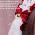 thumbnail image 4 of Diadema con orejas de conejo peludo, aro para el pelo, lazo de encaje de Lolita, tocado de mucama, disfraz de Navidad, pinzas para el pelo de conejo, 4 of 5