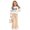 Khaki, variant on QTBIUQ Girls Two-Piece Fall Winter Set Bow-Decorated Long-Sleeve Sweatshirt with Rhinestone-Bow Print and Flared Pants Outfit Set