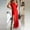 Red, variant on Idoravan Womens Evening Dresses Fashion Women's Elegant Sexy Casual One Shoulder Slim Sling Solid Color Long Dress Skirt Dress