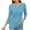 Light Blue, variant on Womens 3/4 Sleeve Tops V Neck Button Up Trendy Casual Summer Fall Solid Color Tee Shirts Loose Fitting Slim Blouses Tunics Tops,Purple 2,3XL