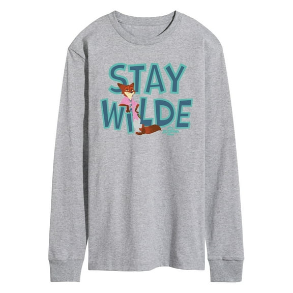 Zootopia 2 - Nick The Fox Stay Wilde - Men's Long Sleeve Graphic T-Shirt