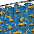 thumbnail image 3 of Cartoon Construction Vehicles Barriers Blue Pattern Shower Curtain 36"x72" ,Bathroom Decorative Shower Curtains Set with 12 Hooks,Modern Waterproof Washable Shower Curtain, 3 of 6