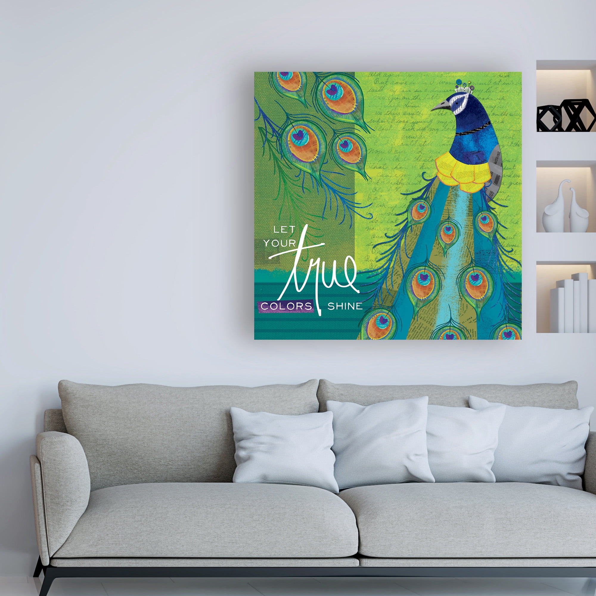 Trademark Fine Art 'Peacocks 3' Canvas Art by Holli Conger