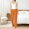 thumbnail image 5 of Uemuo Orange Glitter Pattern Women's Wide Leg Palazzo Lounge Pants with Pockets Light Weight Loose Comfy Casual Pajama Pants-Medium, 5 of 9