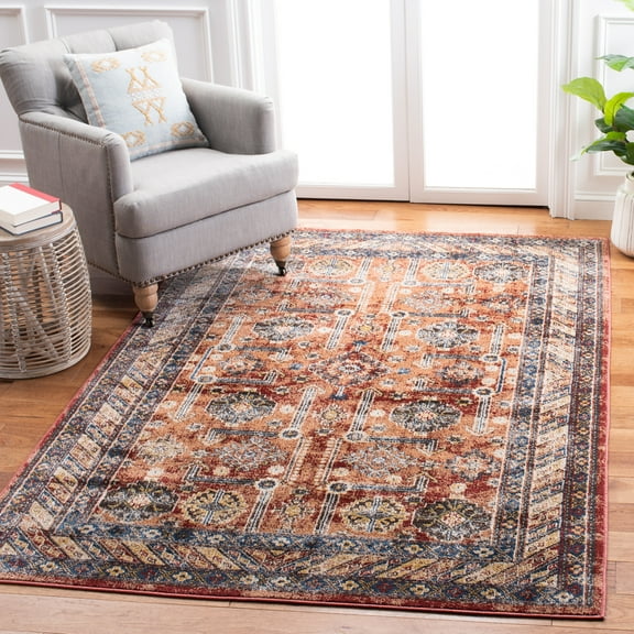 SAFAVIEH Bijar Johann Oriental Area Rug, Rust/Ivory, 5'3" x 7'6"