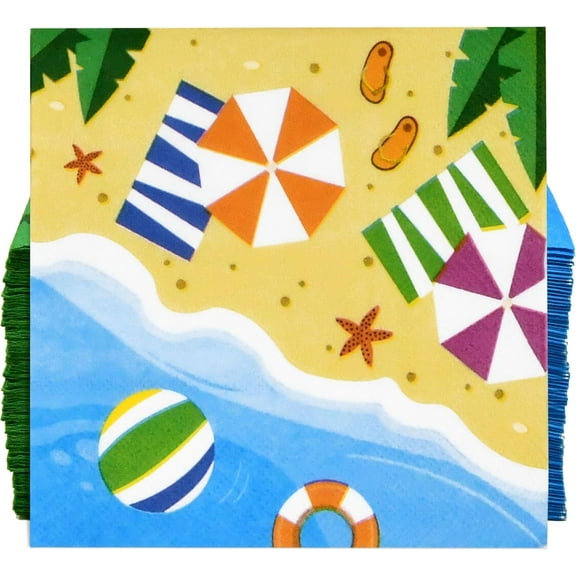 Gift Boutique 100 Beach Napkins Disposable Paper
