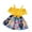 Yellow, variant on Coerni Baby Girls Off Shoulder Dress Floral Swing Dresses Ribbed Summer Casual Sundress Little Girl Elegant Princess Dress