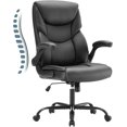 thumbnail image 1 of Office Chair Cream Ergonomic High Back Heavy Duty Task Chair With Flip-up Arms PU Leather Free Shipping Chairs Swivel Furniture My Lux Decor Round, 1 of 9