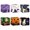 A002- B, variant on Halloween Treat Boxes, Pink Halloween Decorations, Halloween Party Supplies, Candy Boxes for Party, Set of 6 3D Cardboard Favor Containers Printed with Cauldron, Witch, Graveyard
