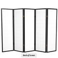 thumbnail image 7 of Red Lantern 5 ft. Tall Window Pane Shoji Screen - Black - 5 Panels, 7 of 7