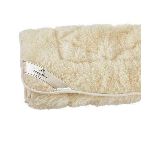 Sleep & Beyond myDual® Pad, 100% Washable and Reversible Wool Mattress Pad, Crib 28x5, 1in thick