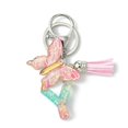 thumbnail image 2 of Resin Acrylic Keychains with Alloy Split Key Rings and Suede Tassel Pendants Letter Butterfly Random Gradient Color Letter Y 8.6cm, 2 of 5