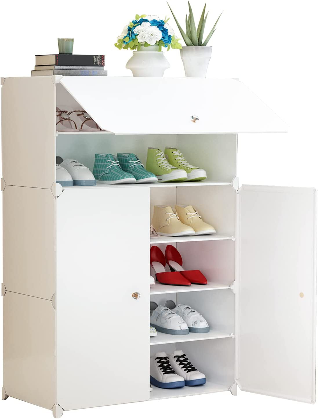 8 Tier Shoe Rack Shoes Standing Shoe Cabinet Storage Shelf Entryway Hallway  Organizer White 80*24*120cm - AliExpress