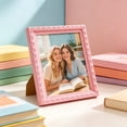 thumbnail image 4 of Dongrere 5x7 Inch Picture Frame Vertical Tabletop Standing Display Frame for Family Wedding Portrait Home Bedroom Desk Shelf Decor, Pink, 4 of 6