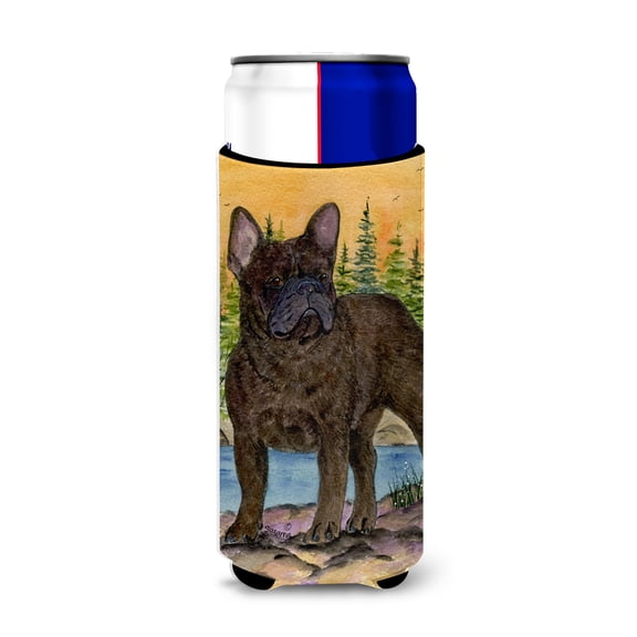 Caroline's Treasures SS8597MUK French Bulldog Ultra Hugger for slim cans, Slim Can, multicolor