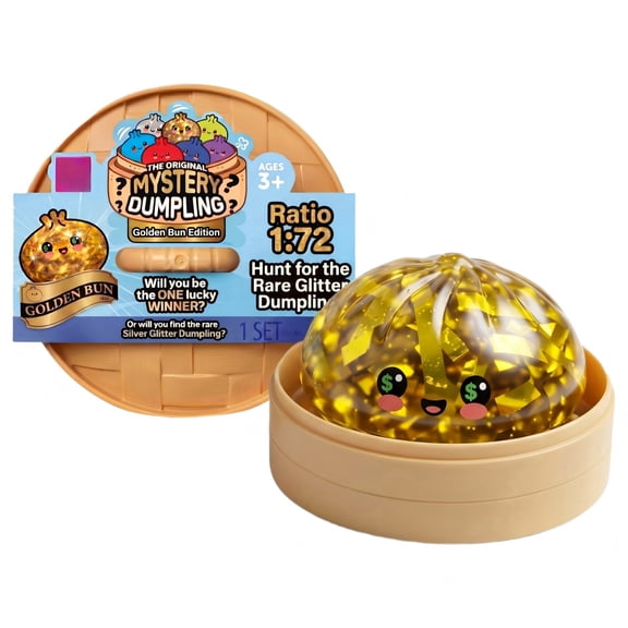 HZYZ 4" Squishy Dumplings Toy Mystery Box, Rainbow Mystery Squishy Bun, Dumpling Stress Squeeze Balls with Steamer Box, Stress Relief Sensory Dumpling Squishy Toys for Everyone Anxiety Relief