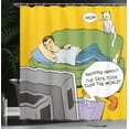 thumbnail image 4 of Ambesonne Vintage Shower Curtain, Man TV Cat Comic Book, 69"Wx75"L, Multicolor, 4 of 5