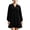 Black, variant on Sheghy Women Fall Collared Long Sleeve Shirt Dress Ruffle Hem Loose Fit
